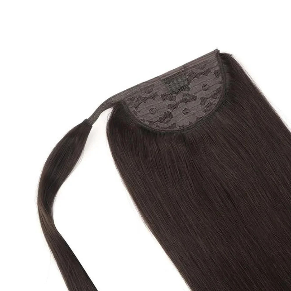 20 Inch Virgin Vietnamese Hair Ponytail Clip in Human Hair Extensions Body Wavy Natural Wavy Ponytail Wrap Hairpiece 150g/pcs