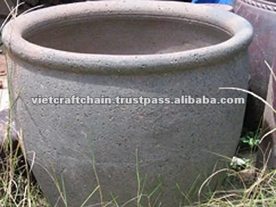 Affordable Price Set Of 3 Large Size Outdoor Round And Rectangle Square GRC Fiber Concrete Pottery Flower Pot For Garden