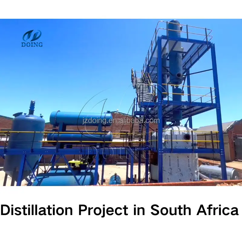 Continuous Eco-Friendly 1-15TPD Used Black Engine oil Recycling Purification Distillation machine with 85% Yield