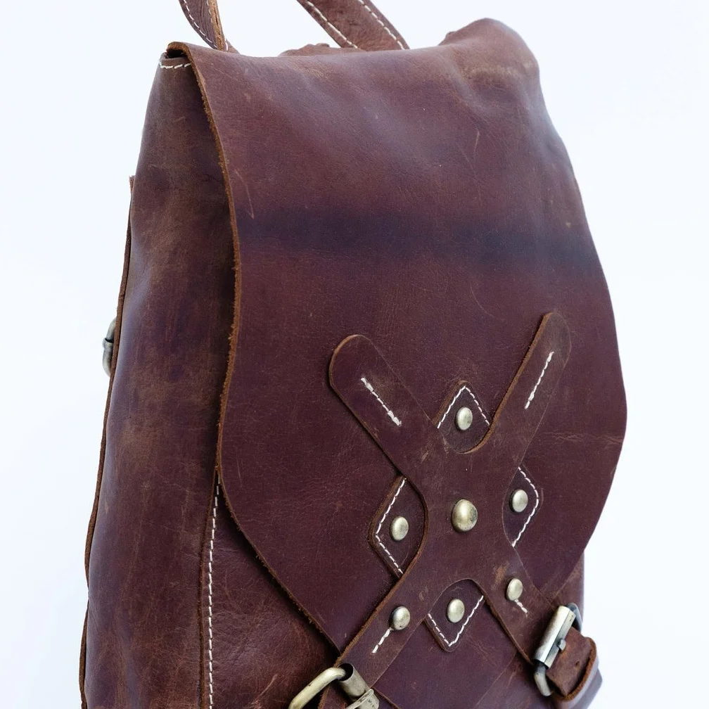 Waterproof Wholesale Genuine Vintage Leather Stylish College & School Laptop Back Pack bag For Girls & Boys Trip