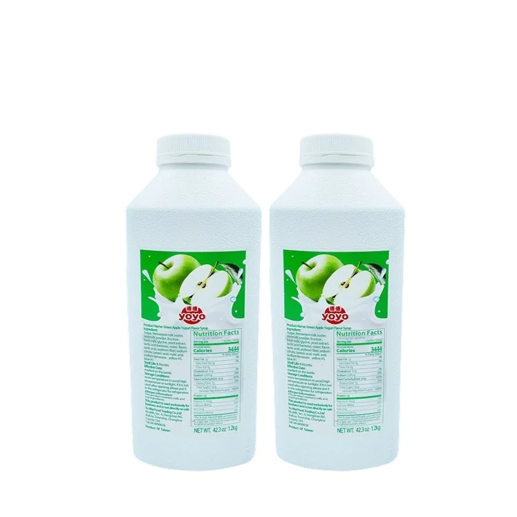 Пузырьковый чайный сироп йогурт напиток зеленый яблочный тайваньский продукт