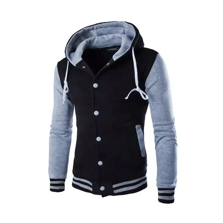 Versity Jacket Fully Customized Embroidery College Football Hooded Jacket Cotton and Leather Bomber ORM Jacket Wool Embroidery