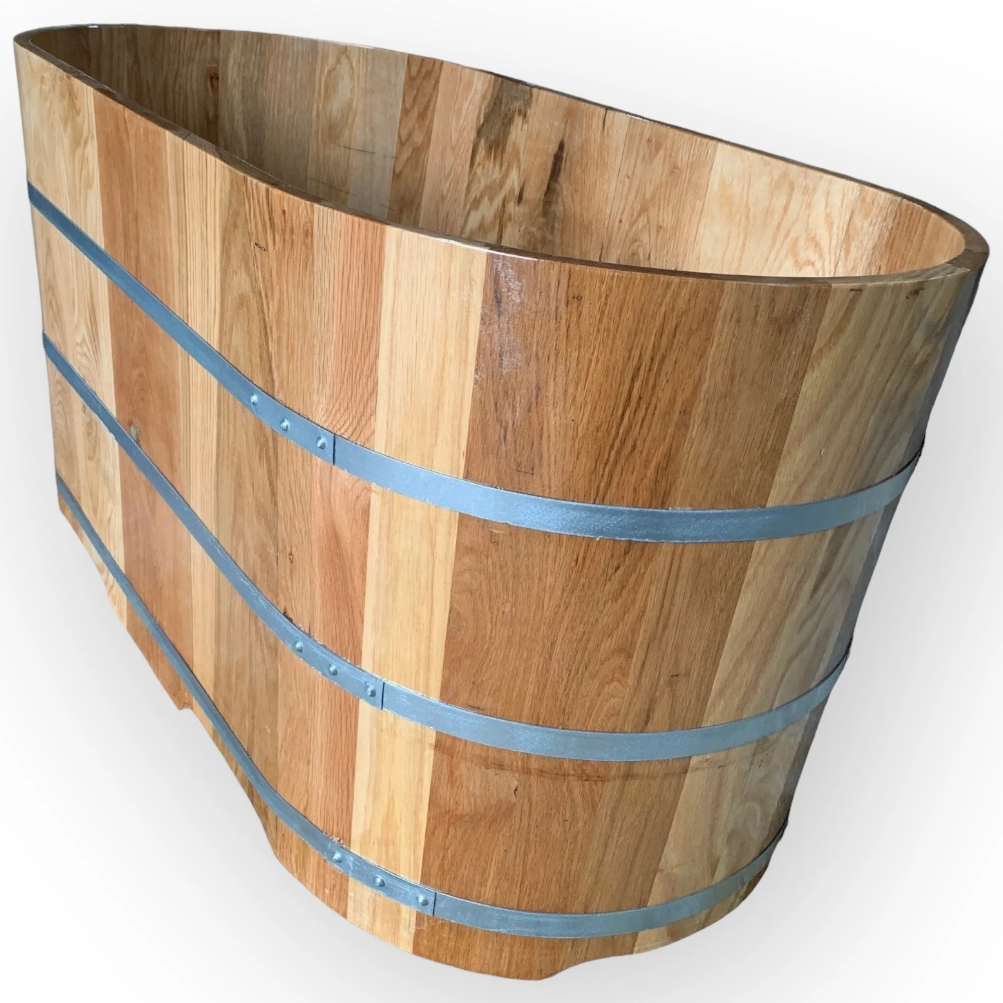 Hot sale High Quality Custom Made Round Wooden Frame Bathtub/ Natrual Wooden Barrel Bath Tub For Spa Villa From Vietnam