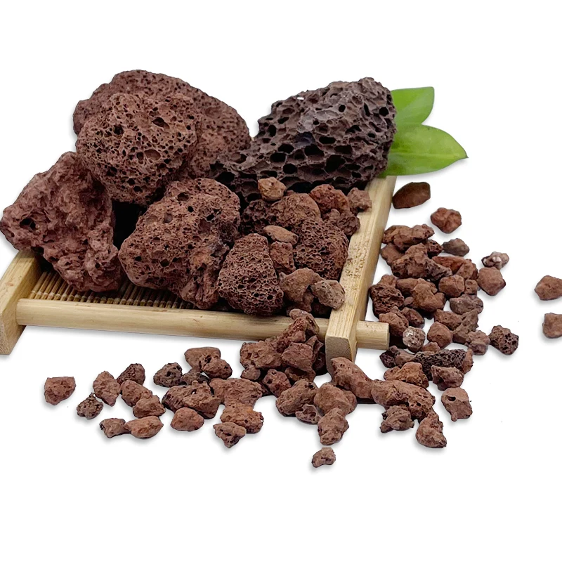China factory natural red volcanic stone soil non-toxic no heavy metal ultra-fine black volcanic rock powder aquarium decoration