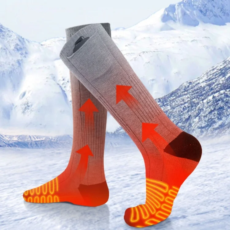 Winter Electric Foot Warmer Men And Women Rechargeable Battery Heated Socks With 3 Heat Settings For Outdoor Sports Climbing Hik