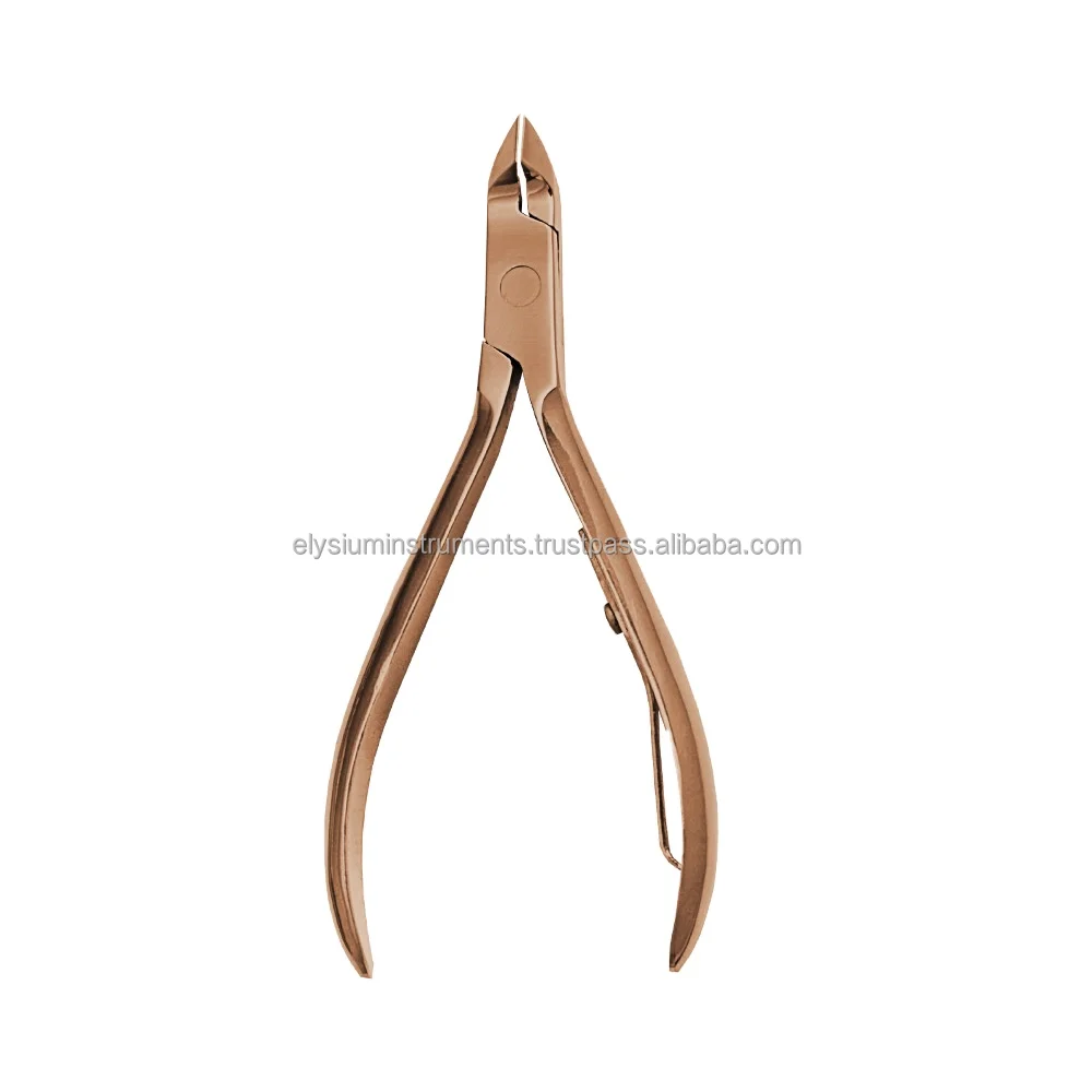 Titanium Rose Gold Nail Cuticle Nipper Factory Wholesale High Quality Stainless Steel Custom Color Manicure Tools Set