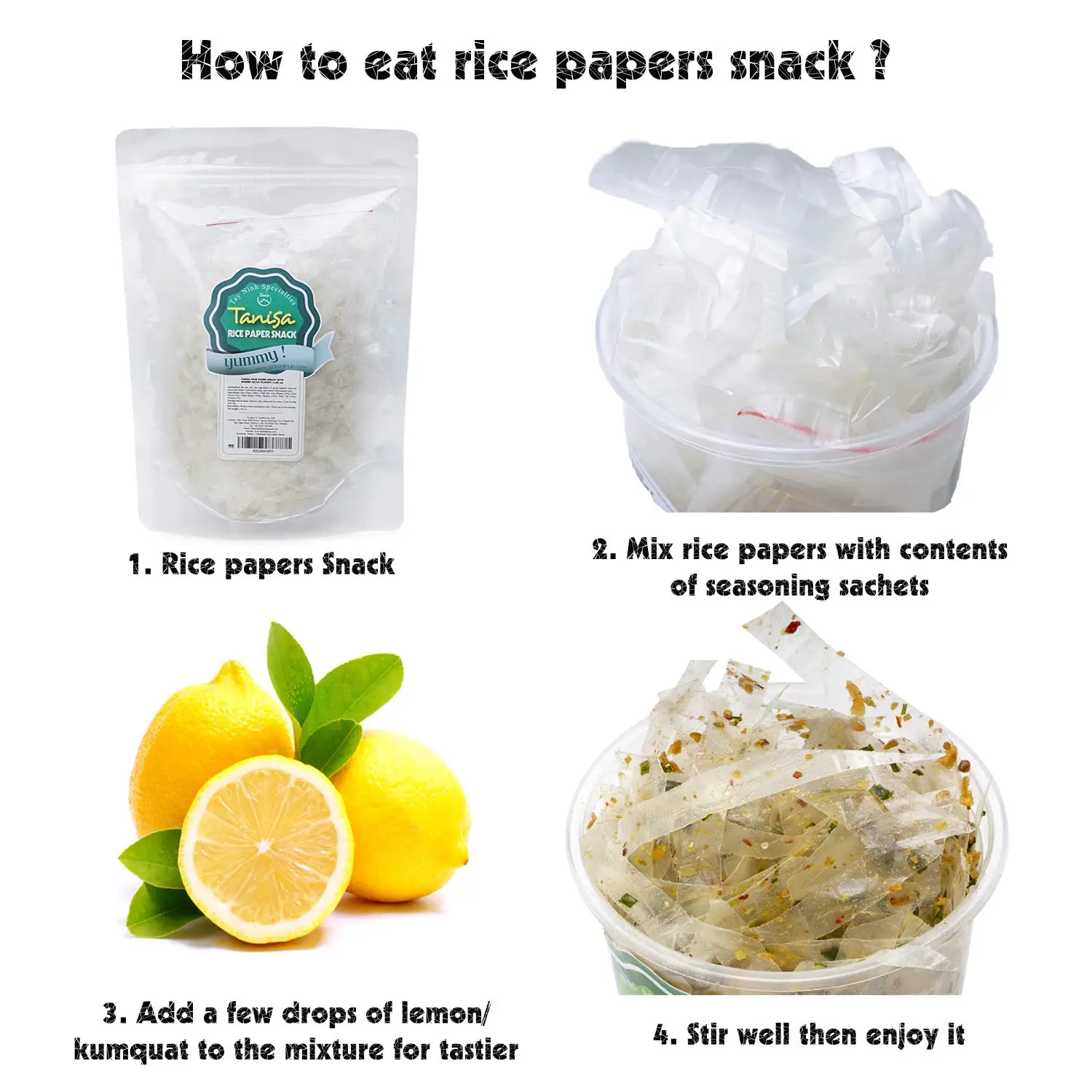 Premium Quality Best Vietnamese Street Food Rice Paper Snacks Mixed Rice Paper ISO HACCP HALAL Certification