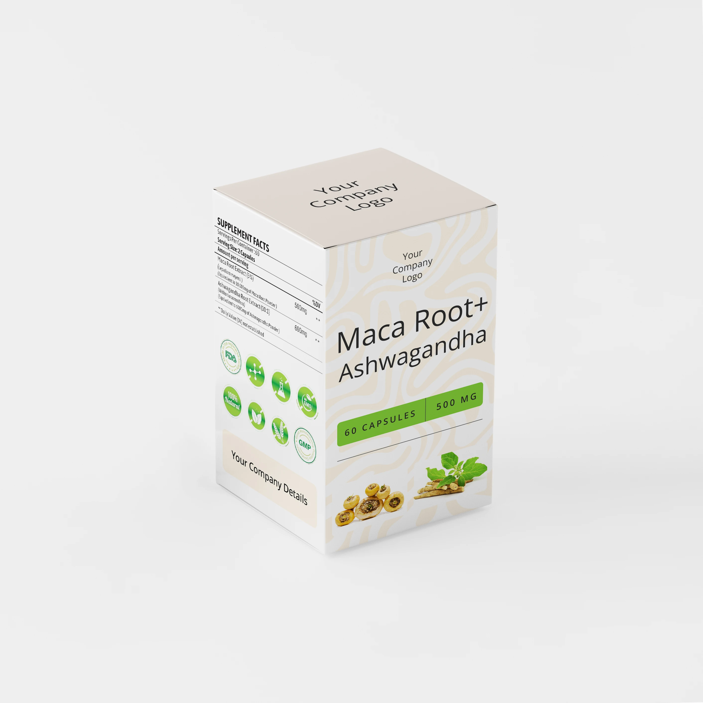 OEM/ODM Private Label ashwagandha Maca root customized formula tablets capsules for Men Maca Extract Capsules