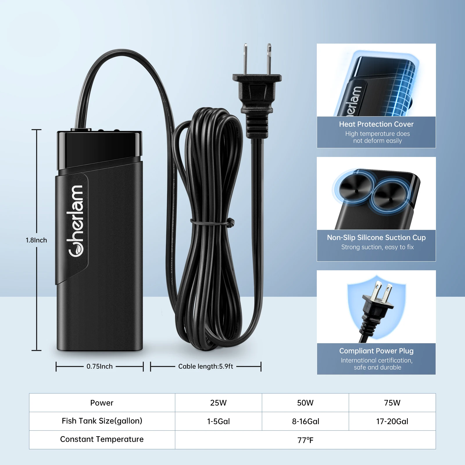 Yee Fish Tank Heating Rod Small Mini Fish Tank Turtle Breeding Heater Factory Wholesale Constant Fish Tank Heating Rod Us