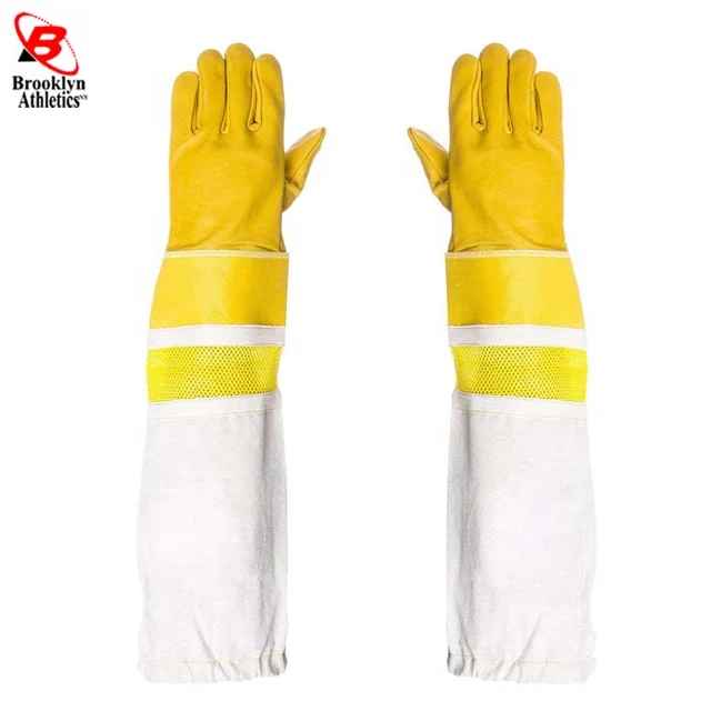 Ultra Mesh Beekeepers Glovees Three layer Net Ventilation Protect Your Hands Fully Ventilated Goatskin Beekeeping Glovee