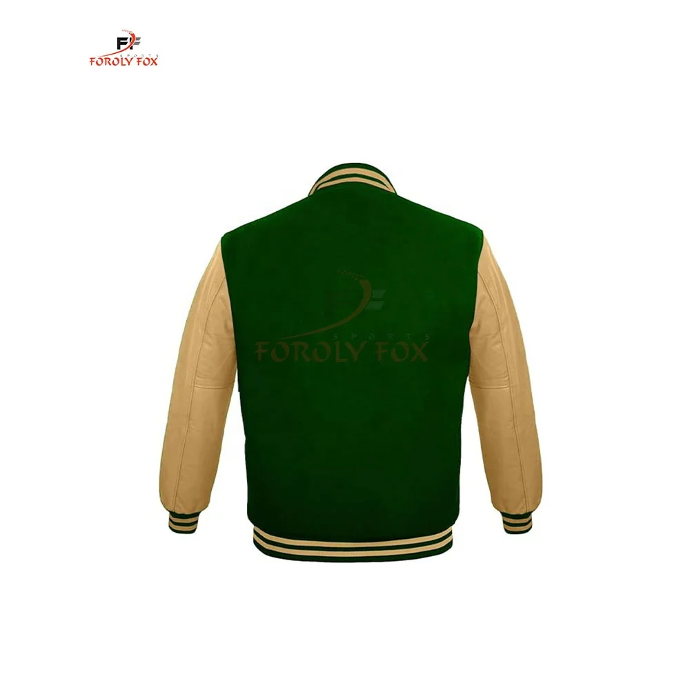 Wholesale New Arrival Customized OEM Design Long Sleeve Solid Color High Quality Cheap Price Varsity Jacket