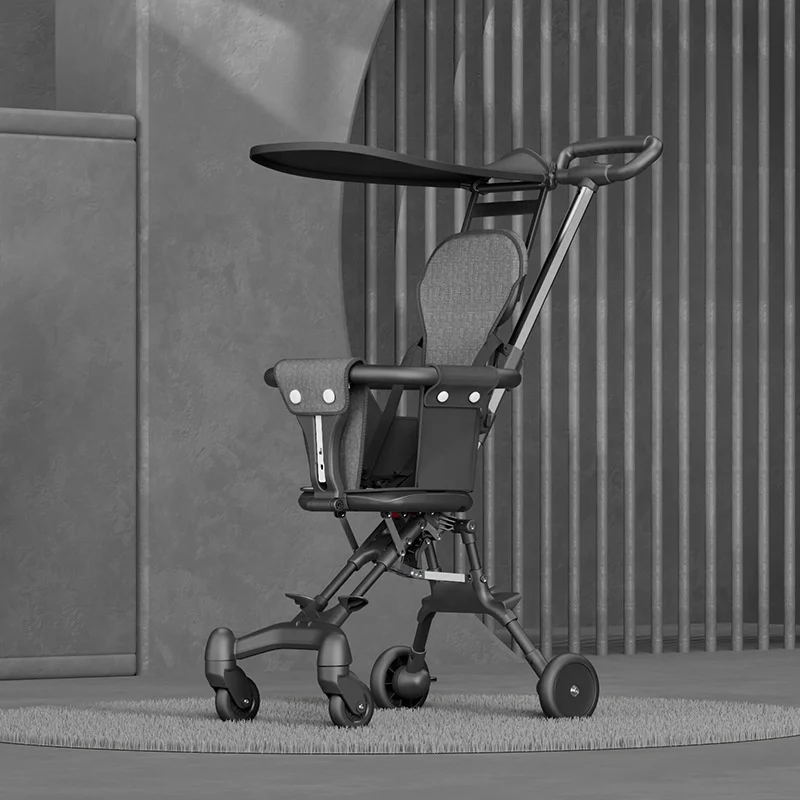 Factory wholesale baby stroller with adjustable handle height 3in1 stroller with four wheels suitable for babies from 6-36 month