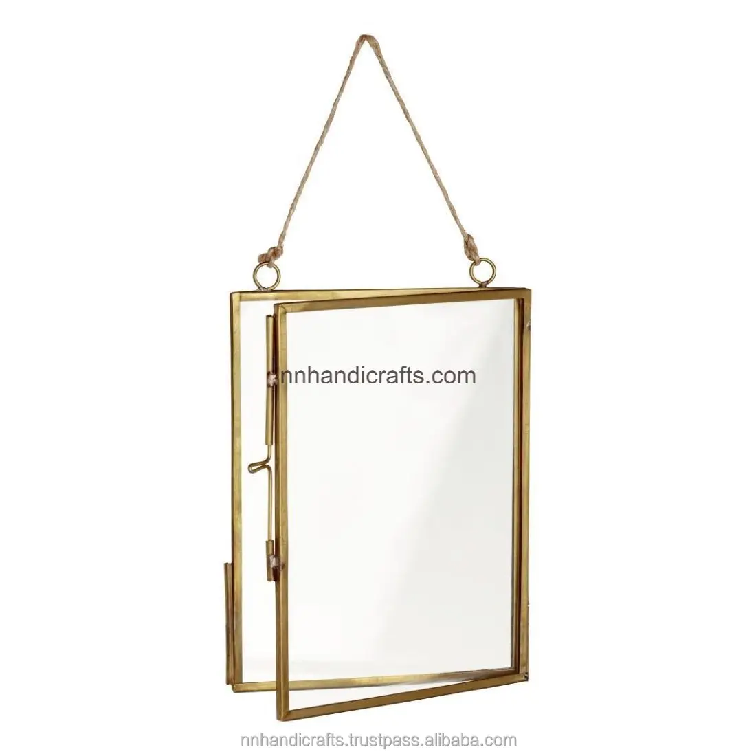 Wholesale Cheap Metal Steel Golden Powder Coated Coating Rectangular Perforated Image Frames Wall Photo Frame Table