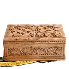 Customize Wooden Carving Box with lock key Fashion Jewelry New Design Handmade India sheeri handicraft