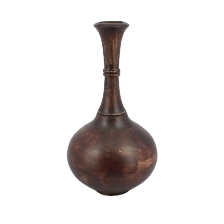Элегантная деревянная ваза, цветочный горшок, отделка под заказ, декоративные принадлежности, античный коричневый цвет, украшение для дома, предмет, индивидуальные размеры