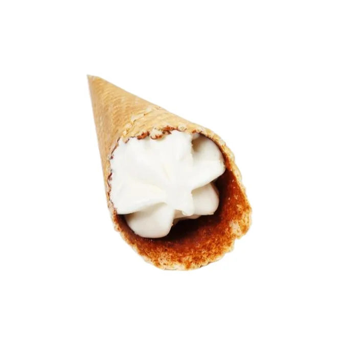 15% Vanilla Filling Waffel Cone Ice Cream From Natural Milk Chocolate Tasty Product Dessert Ice Cream