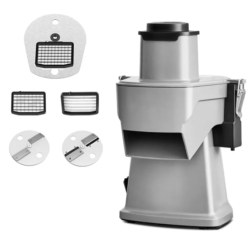 Die-casting Aluminum Vegetable Cutter Machine Electric Potato Chips Slicer Food Processor For Commercial