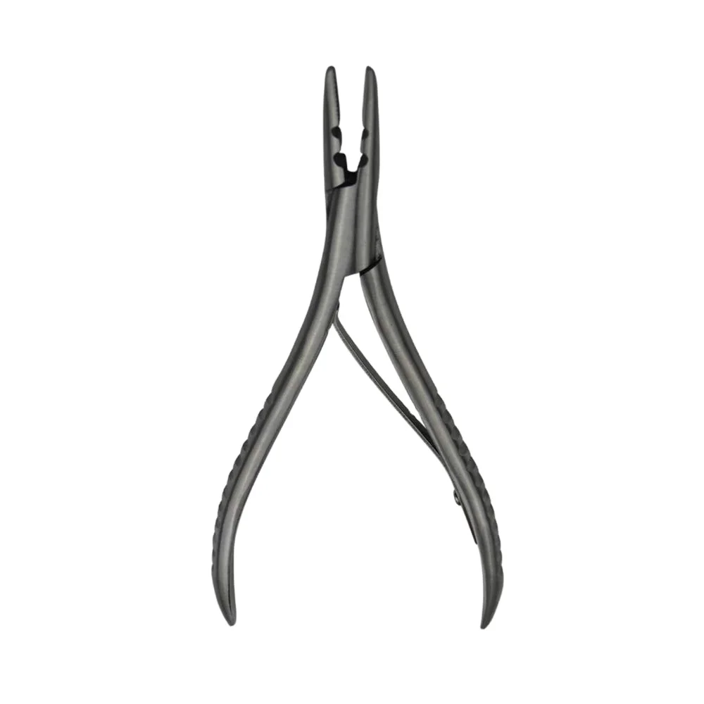 hair extension stainless steel silver pliers with 2 holes multi functional hair extension tool for hair remove micro ring loop