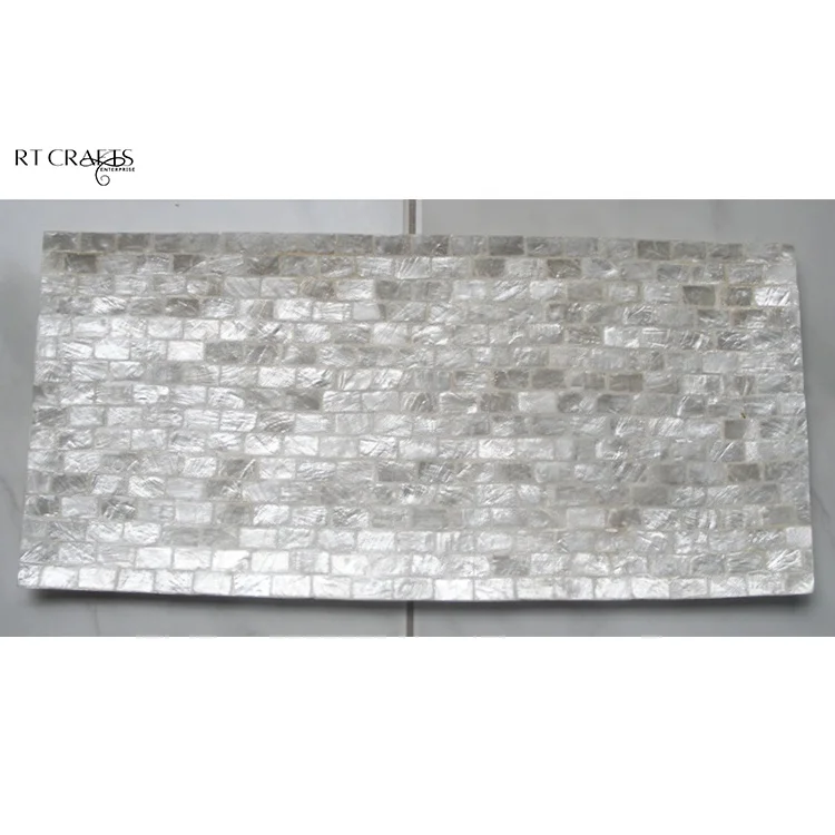 Handmade Capiz Restaurant Dish Server Plates Decorative Dessert Cake Food Tableware for Dinnerware & Table Decorations