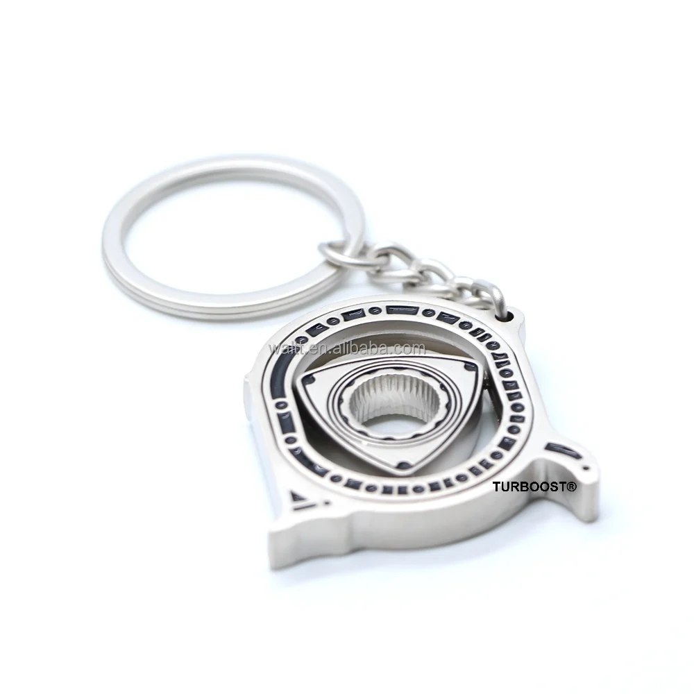 Wankel Keychain Creative Auto Parts Hollow Automotive Engine Spinning Rotary Rotor Keyring Key Chain Keyfob