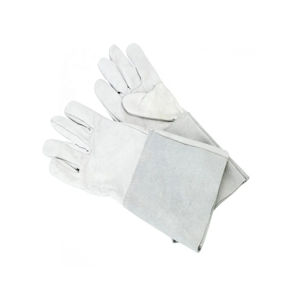 Теплоизоляционные маслостойкие сварочные кожаные перчатки для дуговой сварки из овчины красные коровьей кожи