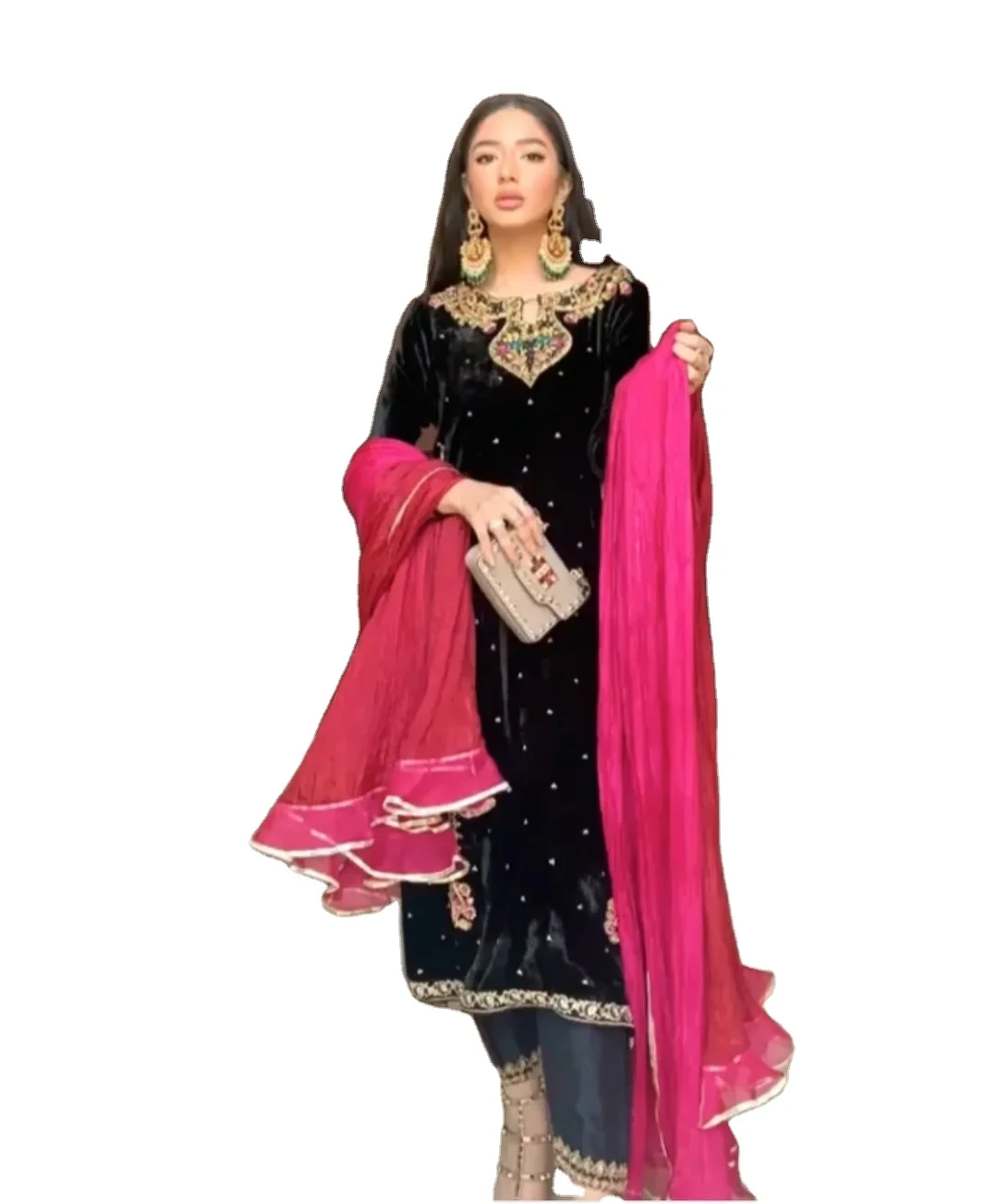 Pakistani ladies handmade shalwar kameez unstitch traditional dresses women