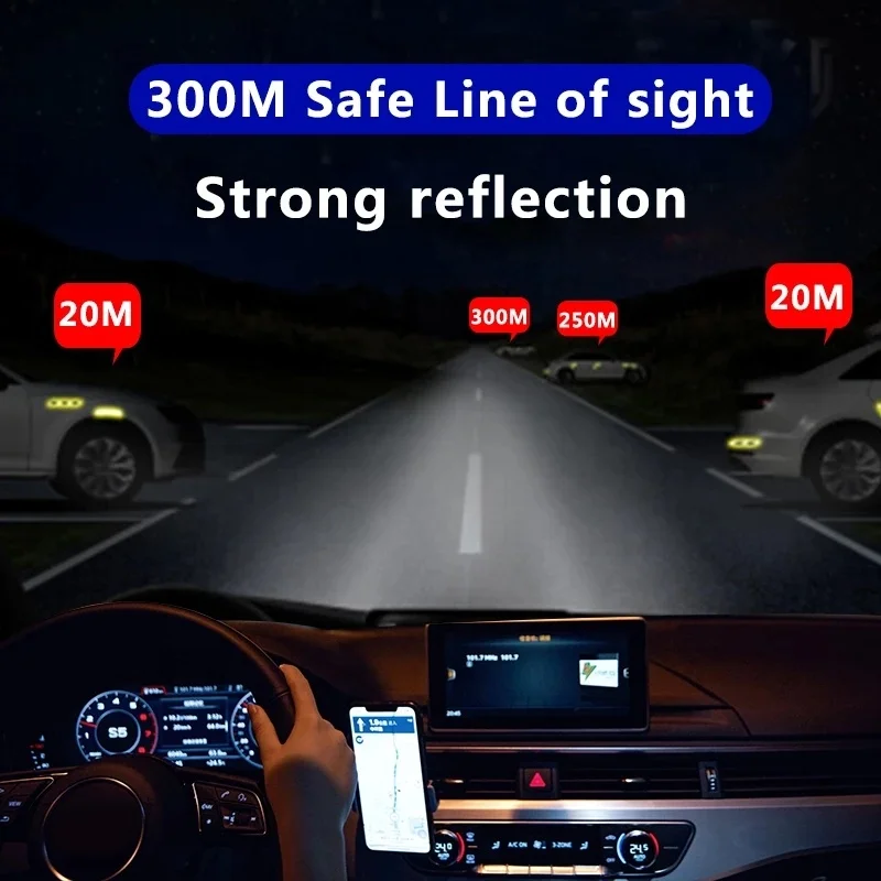 Car Stickers Reflective Arrow Sign Tape Warning Safety Auto Stickers Decal