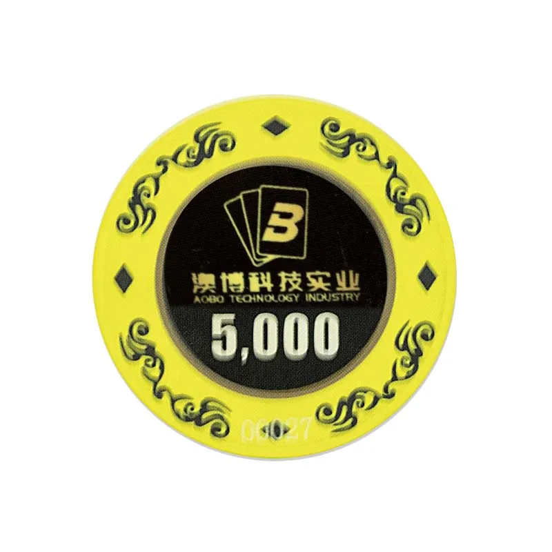14g Factory Price Ceramic Poker Chips 39mm Customizable Poker Chips With Casino Entertainment