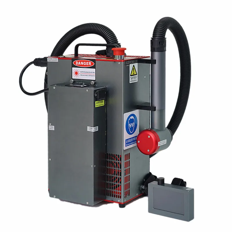 backpack laser cleaning machine 50W 100W 200W pulse rust removal for metal surface treatment Rust Paint Oil Dust oxide layer