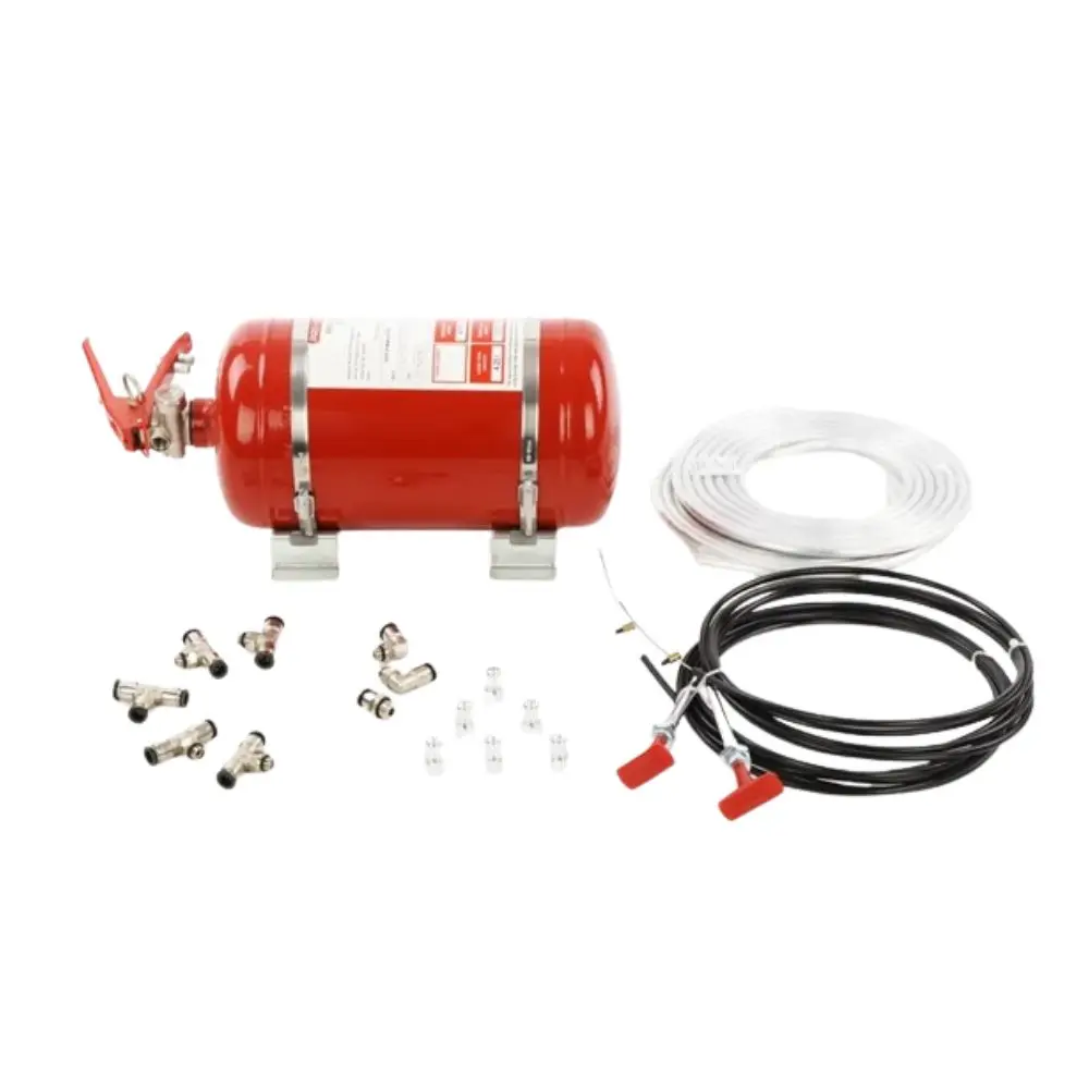 Пустой гоночный автомобиль автоматическое пожаротушение