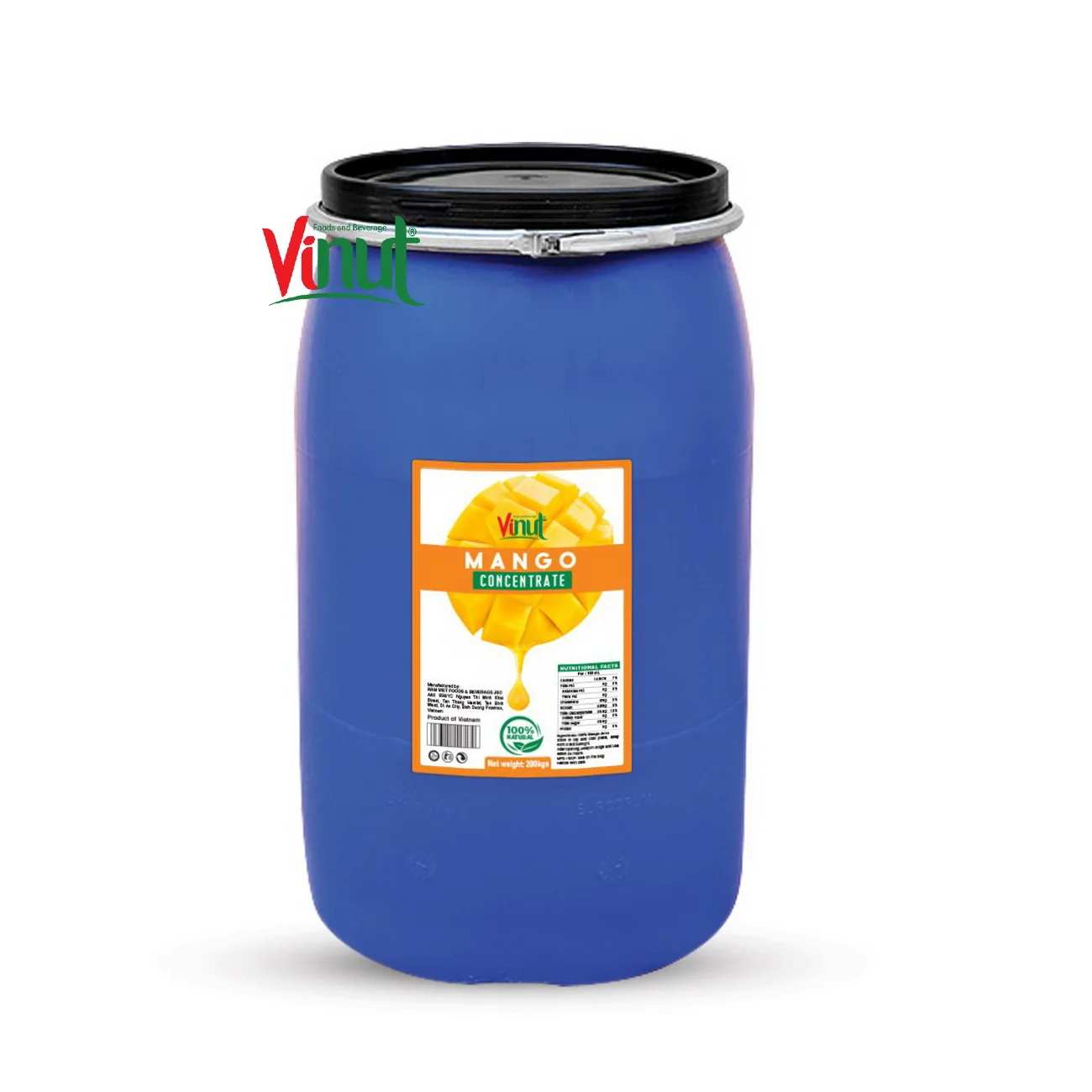 Mango Juice Concentrate 100% Natural in Bulk Vinut 10kg Bag Premium Quality Supplier and Manufacturer Vietnam