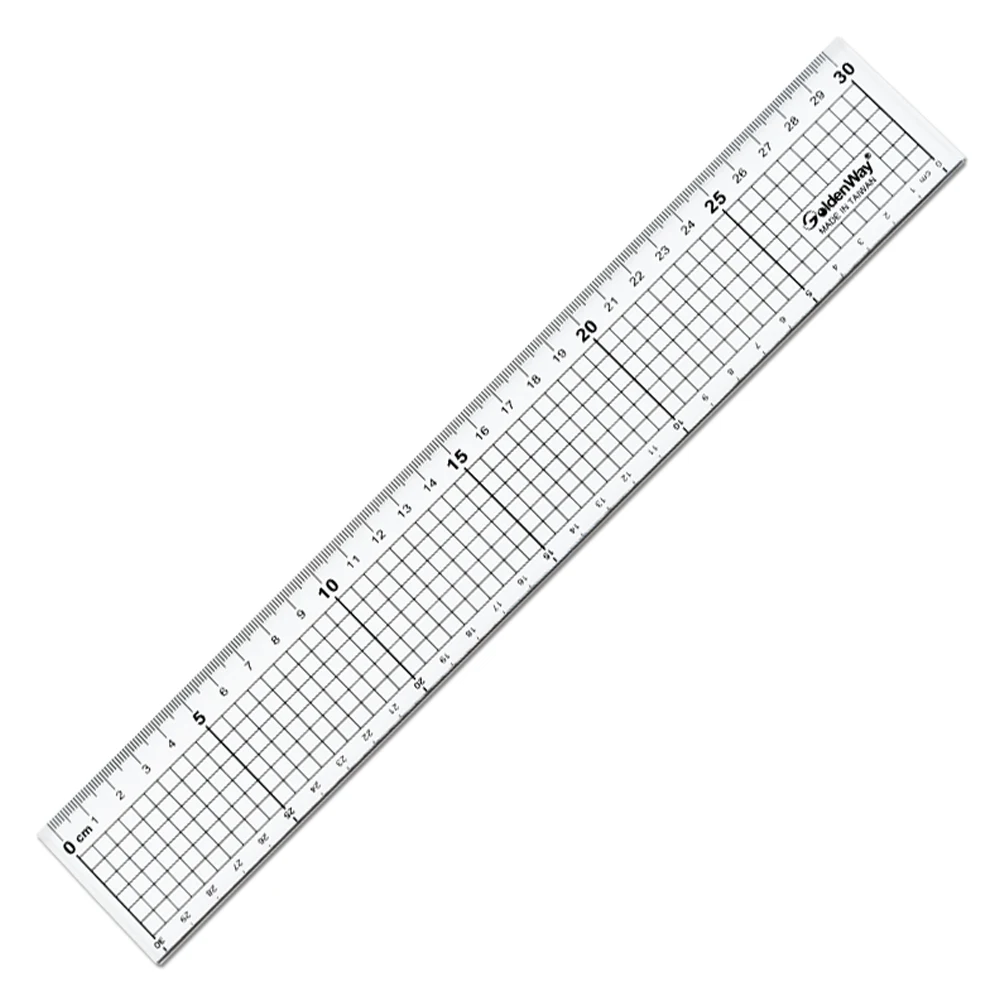 Wholesales Transparent School Ruler 30 cm Cutting Ruler