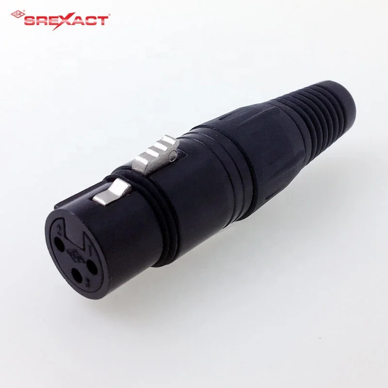 High quality gold contact female xlr connectors 3 pin
