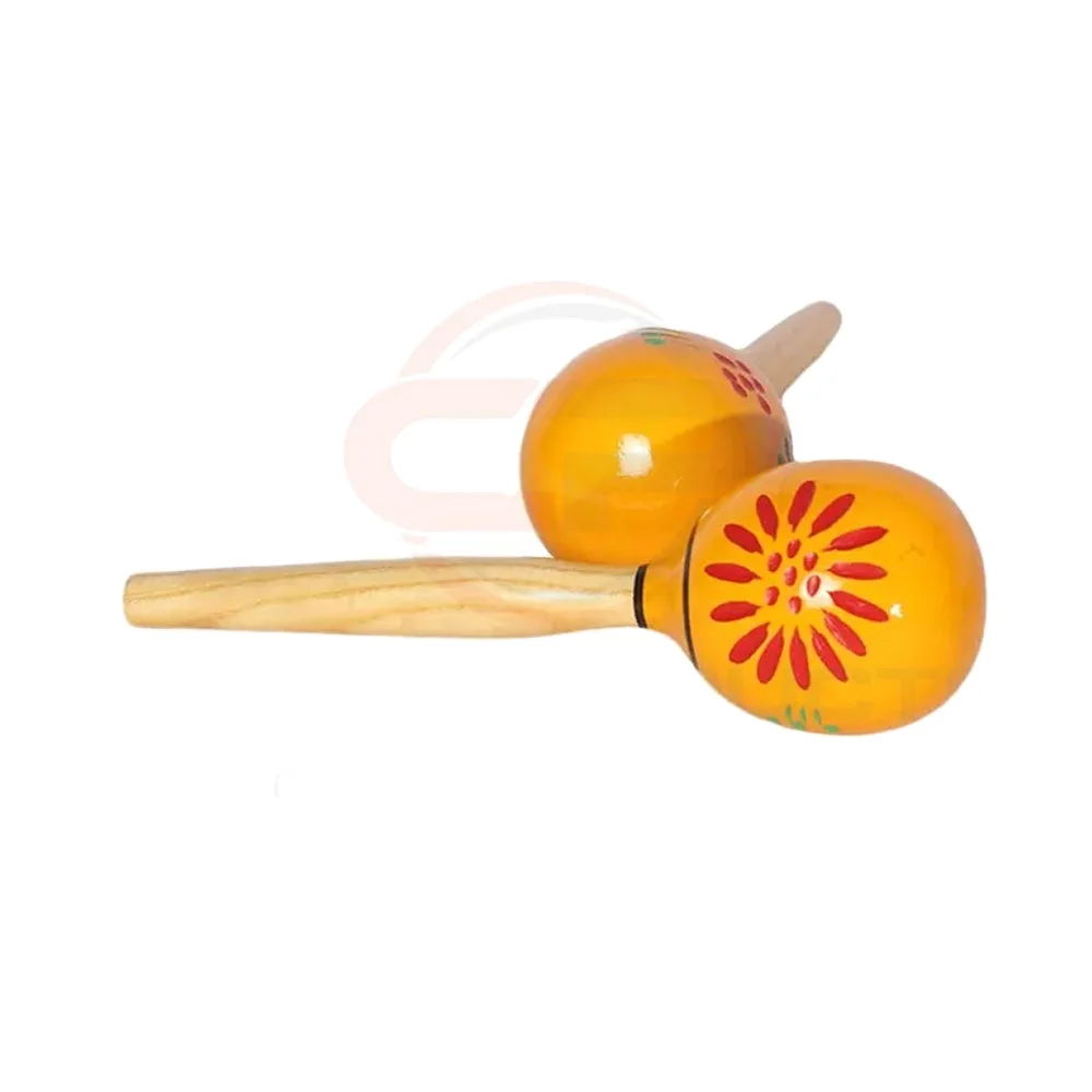 Wooden Varnish Sand Hammer Toy Kids Instrument Education Toy Musical Hand Shaker Maracas