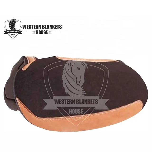 100% American Merino Wool Neoprene Lining Polycotton Western Horse Saddle Pad for Horse Riding Origin Western Horse Saddle