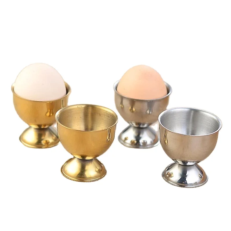 Gold Finished Egg Boiler Steamer Serving Egg Cup Holder Stainless Steel Breakfast Brunch Soft Boiled Egg Cups Holder Stand