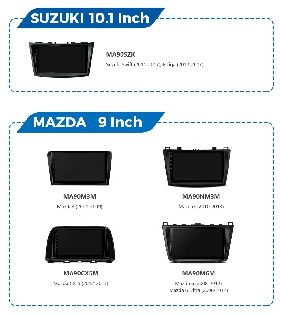 Universal Fit OEM 8259 9 inch Car Stereo Player with GPS Navigation Instant Rear Camera Support 1920*1080 AHD Camera