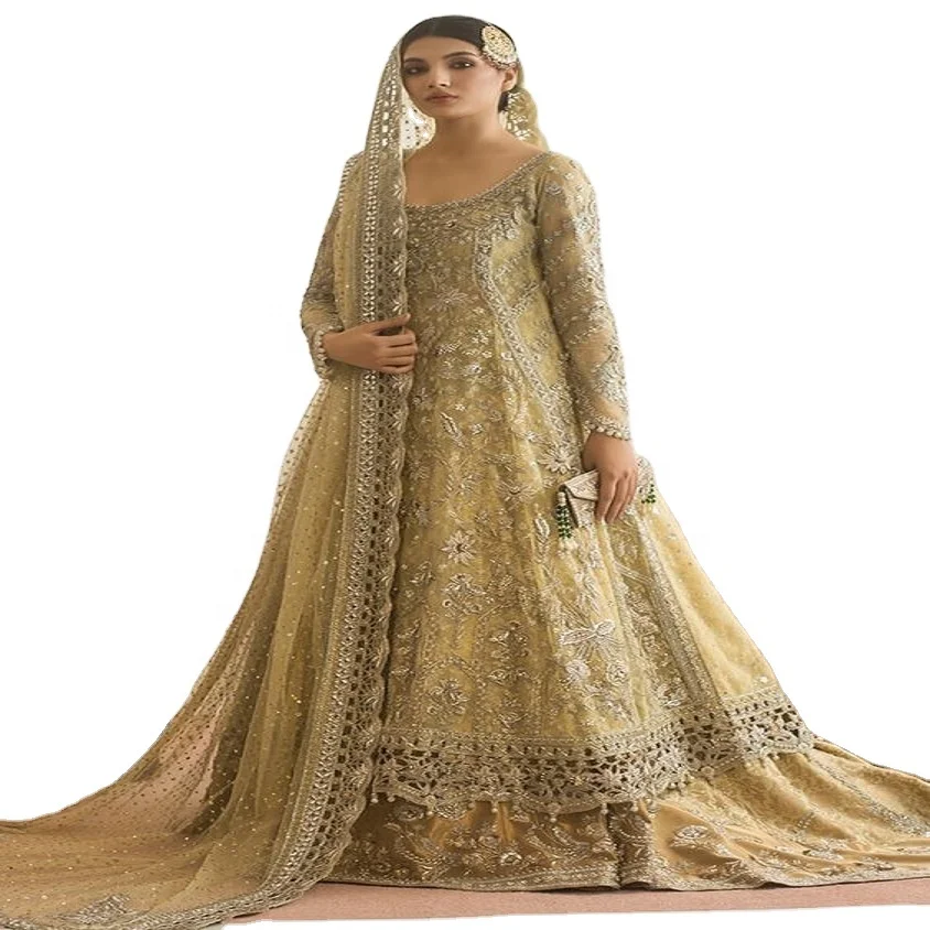 The All New Designer Heavy Work Sharara for Women Pakistani Wedding Dress Bridal Gown 2023 Collection Buy Online wholesale price