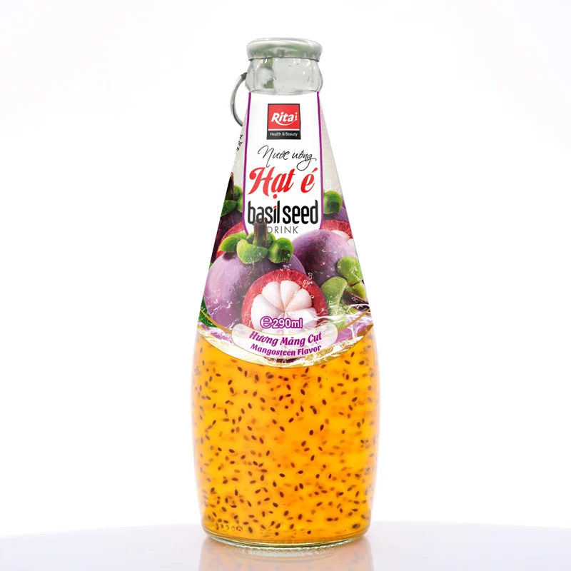 Basil Seed and Fresh Fruit Juice Mixed Flavor Tropical Manufacture Custom Made OEM /Rita  Basil Seed Drink