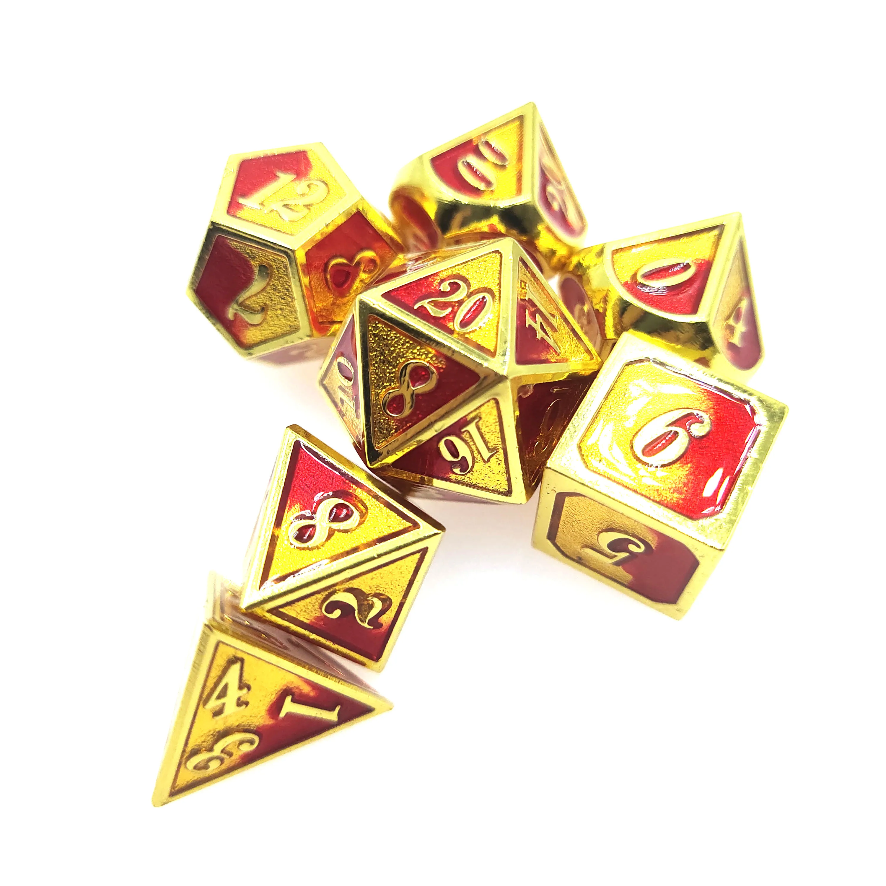 7 шт. многогранных d & игральных кубиков индивидуального цвета d20 dnd dungeons and dragons rpg games металлические кости