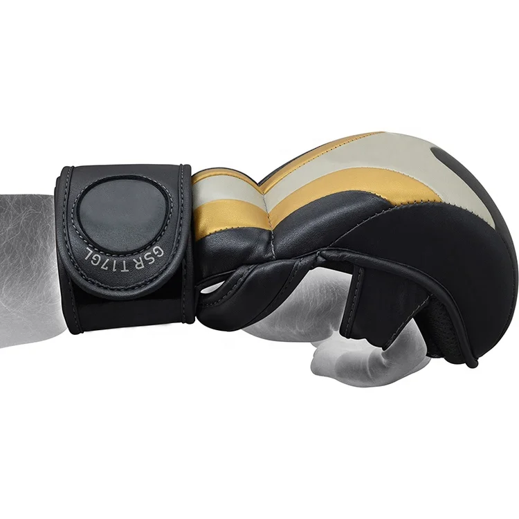 Design Your Own Design Factory Fighter Ufc Training Genuine Cowhide Leather Mma Muay Thai Fighting Sparring Gloves