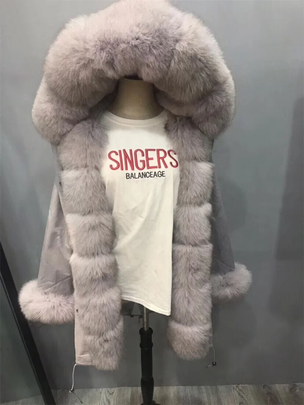 New Design Custom Made Factory Wholesale Fashion Winter Clothes Newest  Jacket Ladies Fur Coat Patchwork