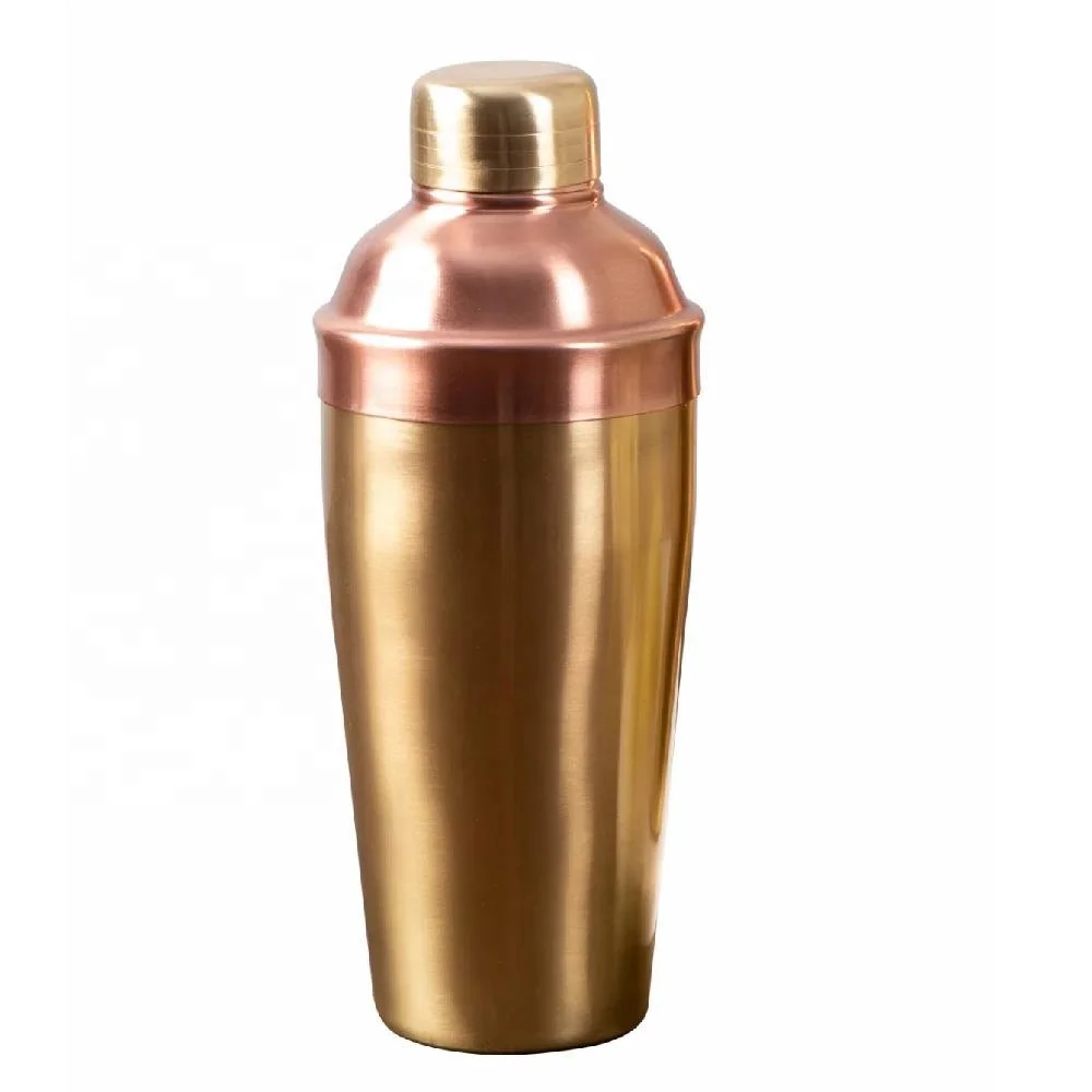 Hot Selling Stainless Steel Copper Cocktail Shaker Martini Shaker Drink Mixer Metal Bar Tools from India Shakers for Drinks