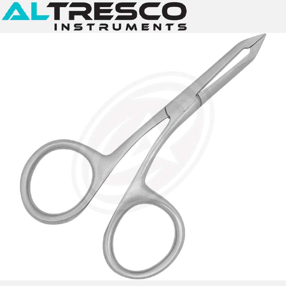 Customized Plucking Tweezers Scissors Type Plastic Handle Straight Tip