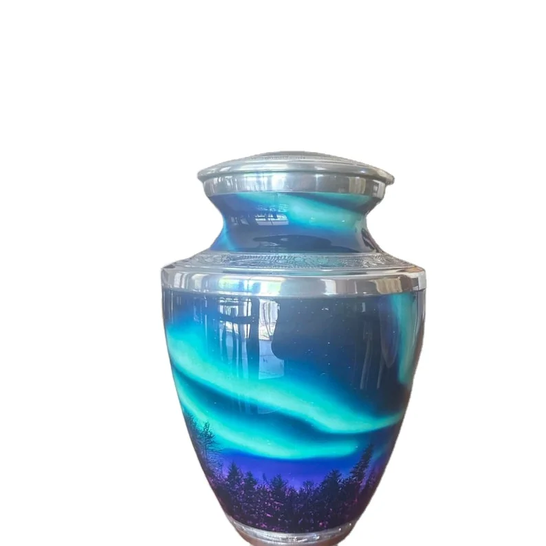 Aurora Urn for Adult Human Male and Female The Northern Lights Urn for Cremation