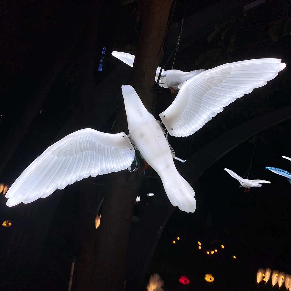 And peace day celebrations dynamic bird-themed decor christmas outdoor light decorations ramadan garden pigeon 3d