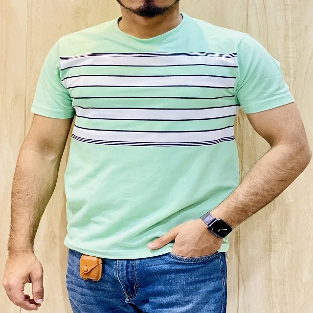 
latest design in auto-striper stylish for 2021 model green lycra trendy for men t in Best quality for customized label 