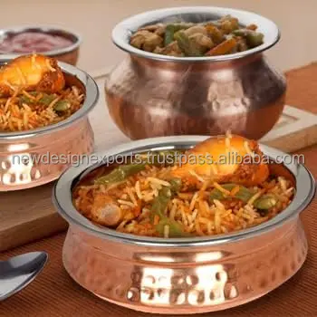 Copper Tableware casserole with lid