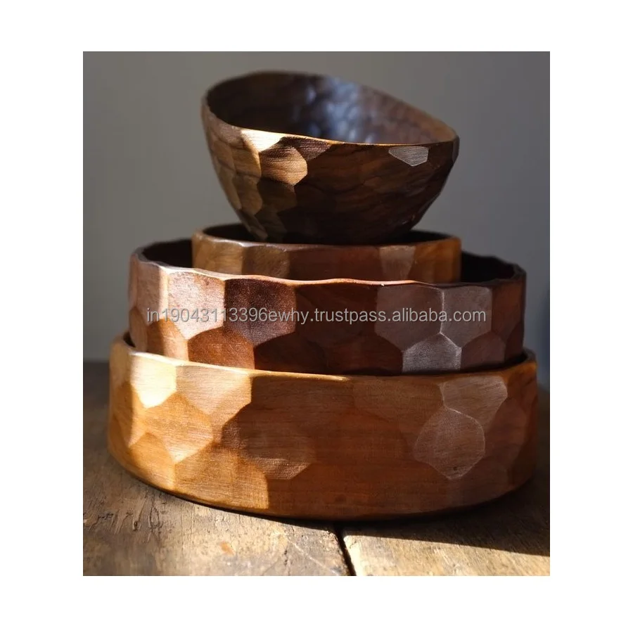 CUSTOMIZED HANDMADE ROUND SHAPED WOODEN BOWL WOODEN  STYLISH DOUGH BOWL  FOR KITCHEN AND TABLEWARE IN WHOLESALE PRICE