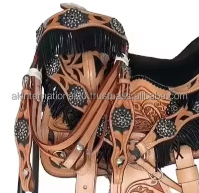 Exports Western Horse Saddle Wholesaler Barrel Roughout Saddle With Matching Set Lightweight Horse Saddle Horse Equipment